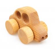 Экологичная деревянная игрушка машинка Жук для малышей и дошкольников